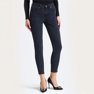 Guess dámské tmavě šedé džíny se cvoky - 25 (KURS)